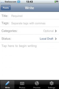 iphone - wordpress - edit - printscreen