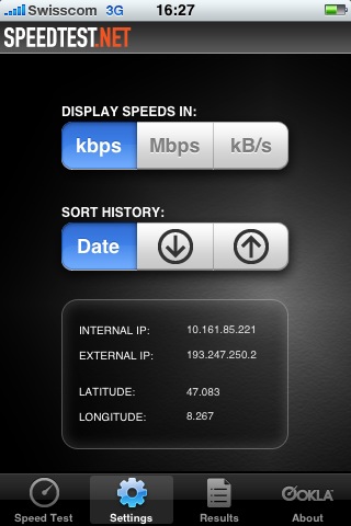 speedtest - iphone - application
