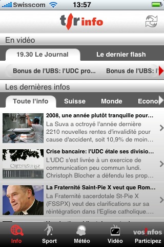 tsr - application - iphone - télévision suisse romande - video - 19:30