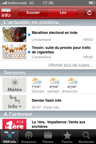 jukebox - rsr - application - radio suisse romande - iphone