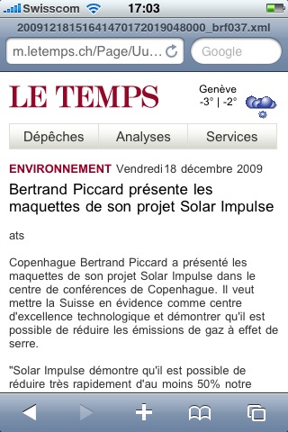 le temps - mobile - journal - genève - iphone